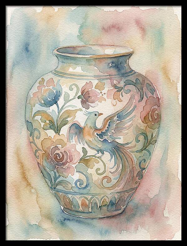 Decorative Vase With Bird