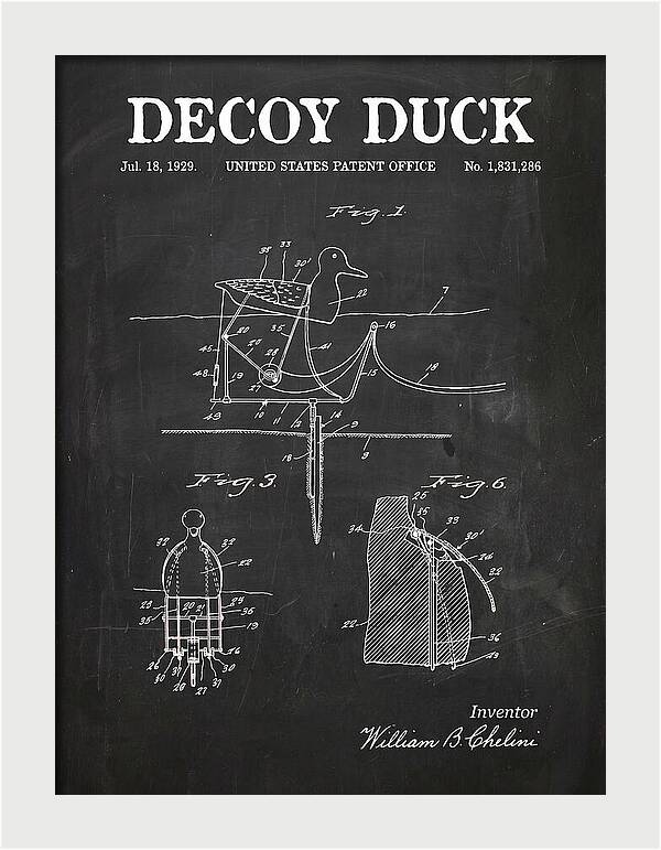 Decoy Duck Chalkboard Patent Us1831286a