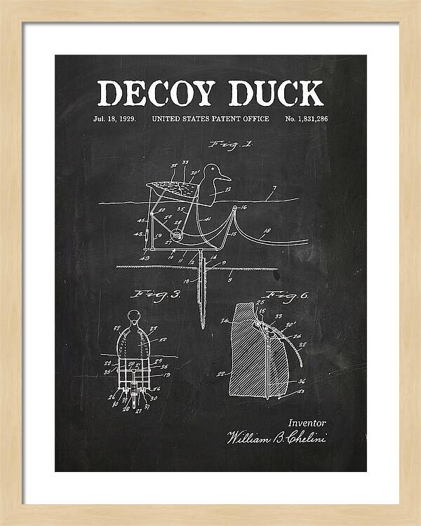 Decoy Duck Chalkboard Patent Us1831286a