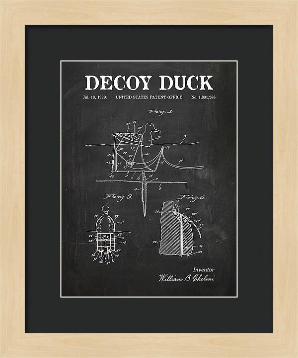 Decoy Duck Chalkboard Patent Us1831286a