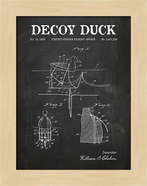 Decoy Duck Chalkboard Patent Us1831286a