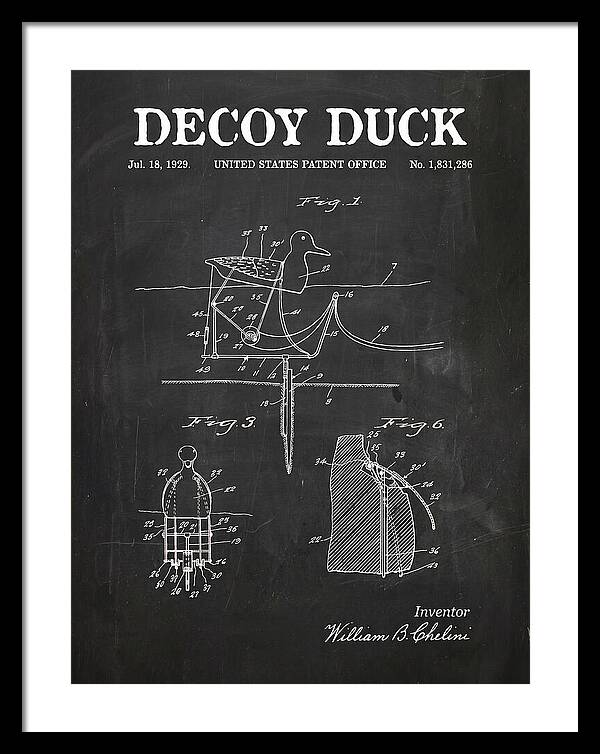 Decoy Duck Chalkboard Patent Us1831286a