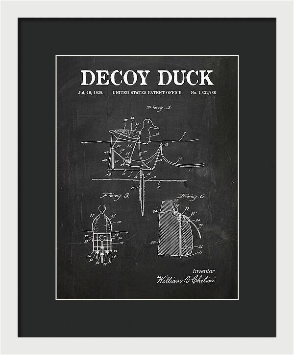 Decoy Duck Chalkboard Patent Us1831286a
