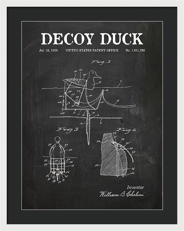 Decoy Duck Chalkboard Patent Us1831286a