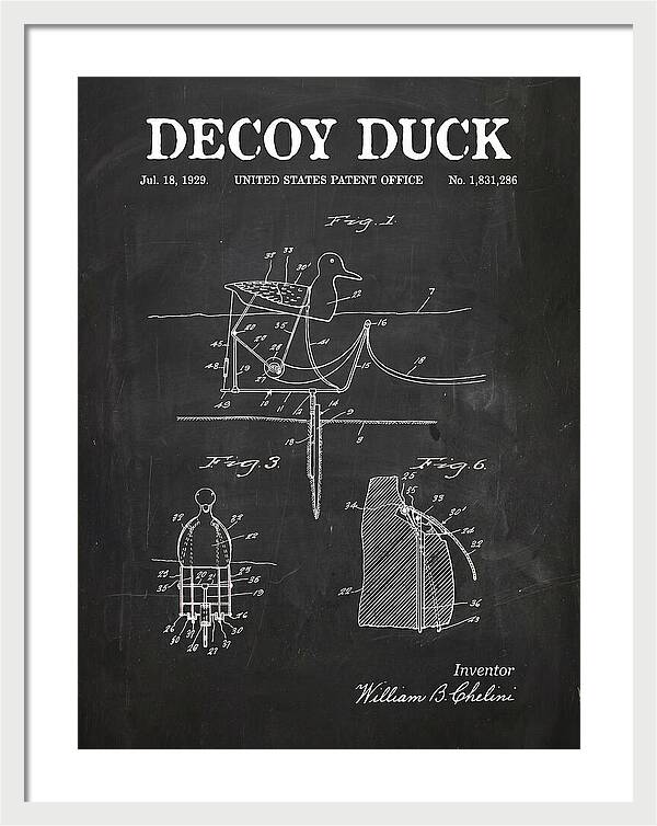 Decoy Duck Chalkboard Patent Us1831286a