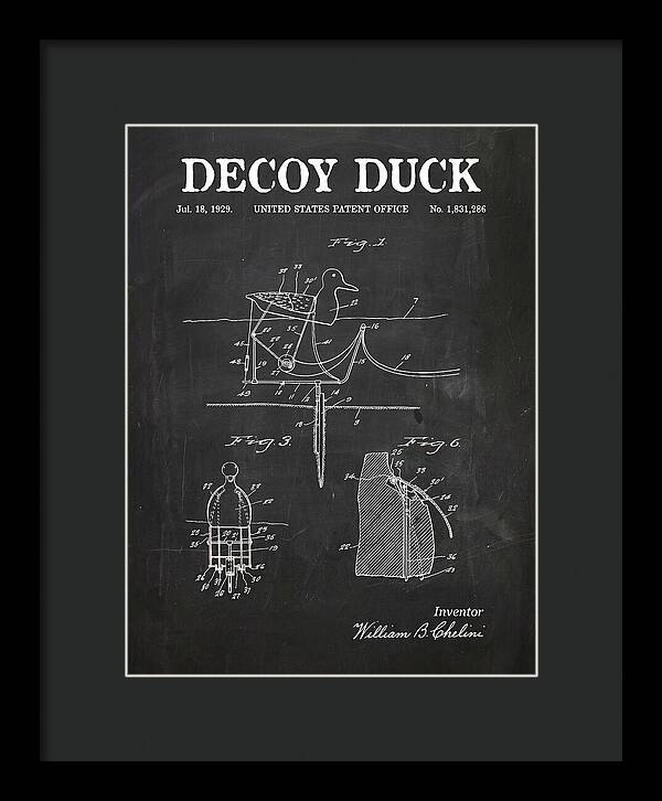 Decoy Duck Chalkboard Patent Us1831286a