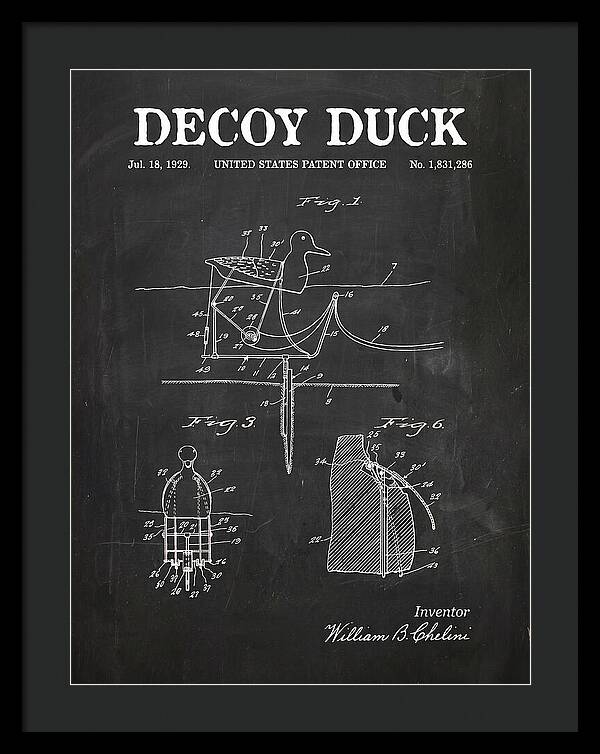 Decoy Duck Chalkboard Patent Us1831286a