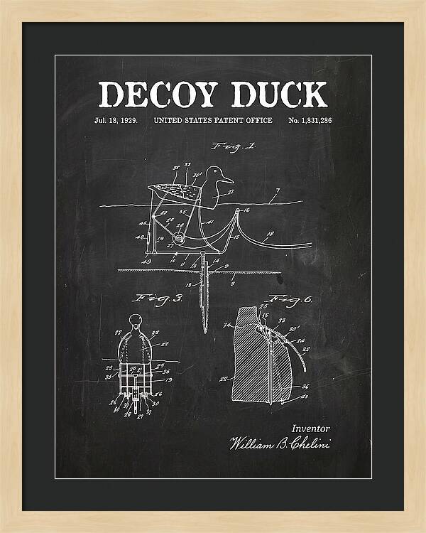 Decoy Duck Chalkboard Patent Us1831286a