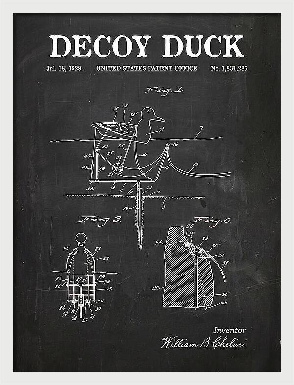 Decoy Duck Chalkboard Patent Us1831286a