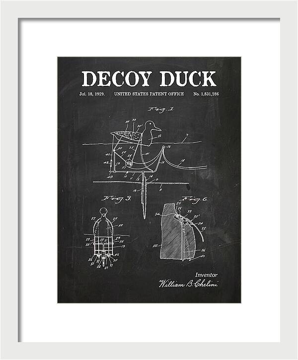Decoy Duck Chalkboard Patent Us1831286a