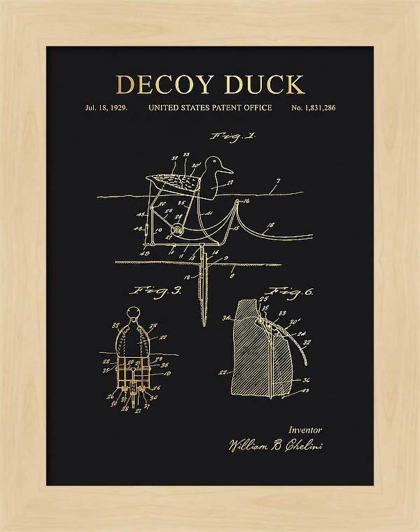 Decoy Duck Gold Patent Us1831286a