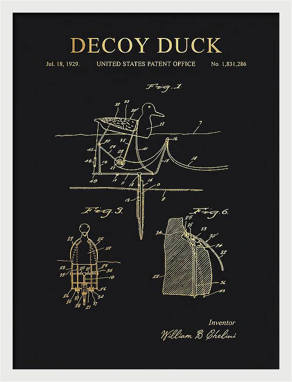 Decoy Duck Gold Patent Us1831286a