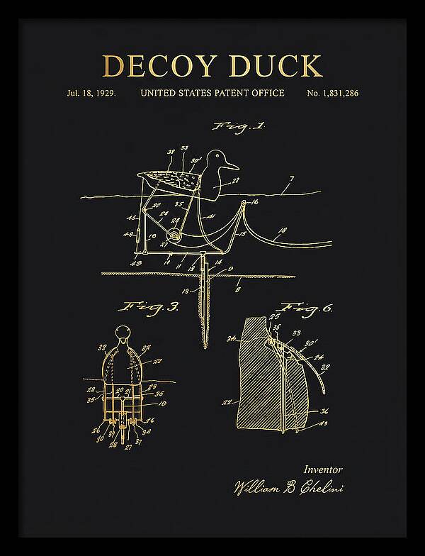 Decoy Duck Gold Patent Us1831286a