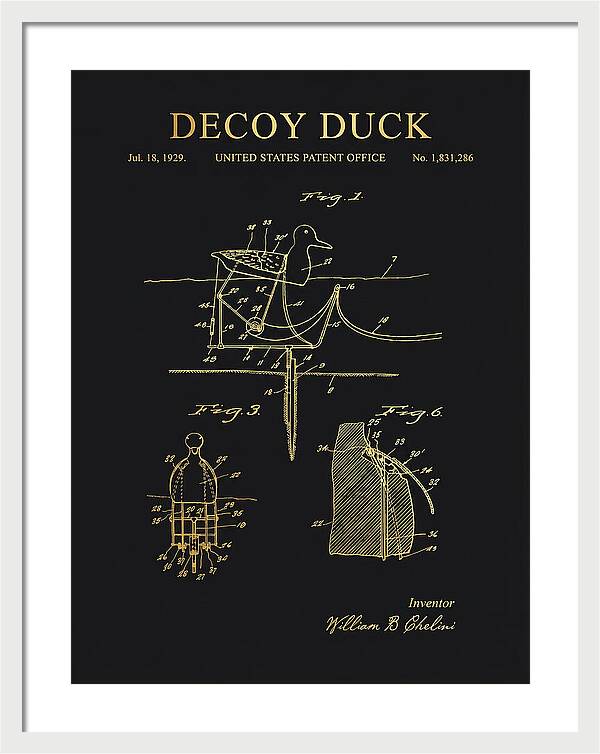 Decoy Duck Gold Patent Us1831286a