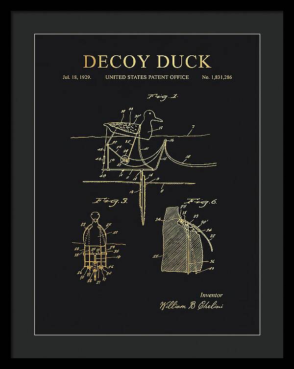 Decoy Duck Gold Patent Us1831286a