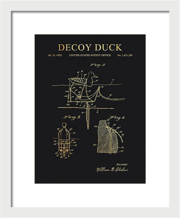 Decoy Duck Gold Patent Us1831286a