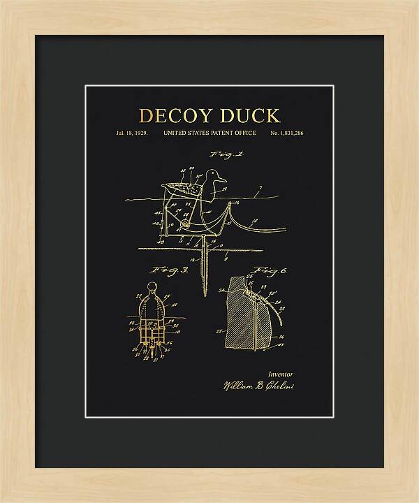 Decoy Duck Gold Patent Us1831286a
