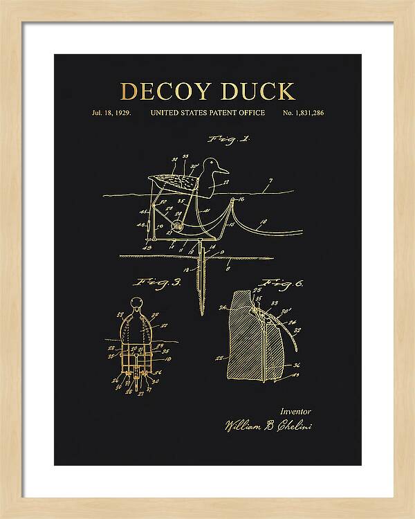 Decoy Duck Gold Patent Us1831286a