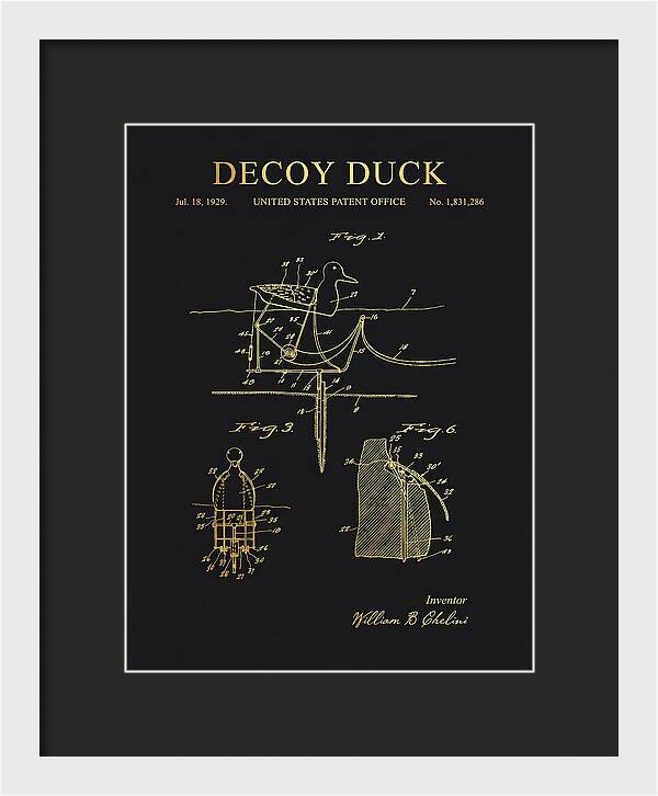 Decoy Duck Gold Patent Us1831286a
