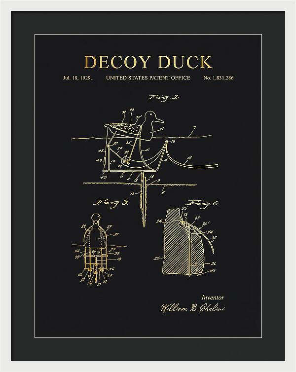 Decoy Duck Gold Patent Us1831286a