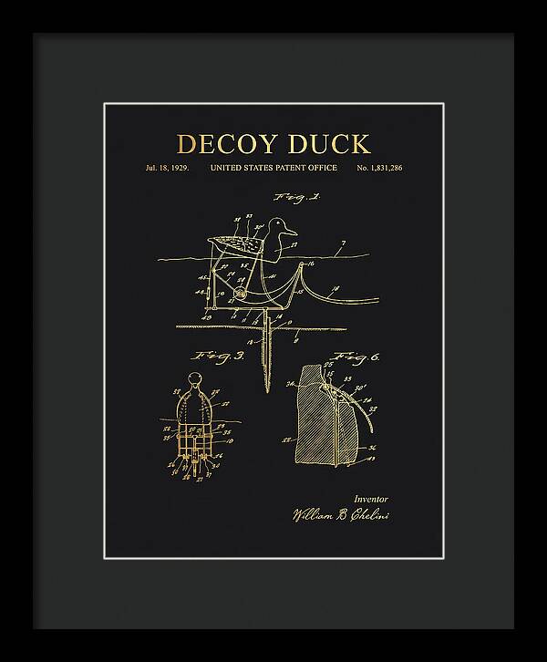 Decoy Duck Gold Patent Us1831286a