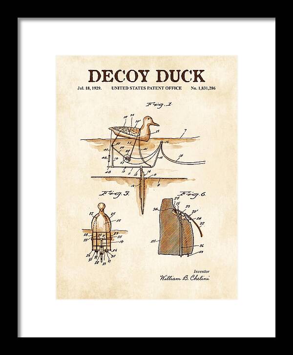 Decoy Duck Watercolor Patent Us1831286a