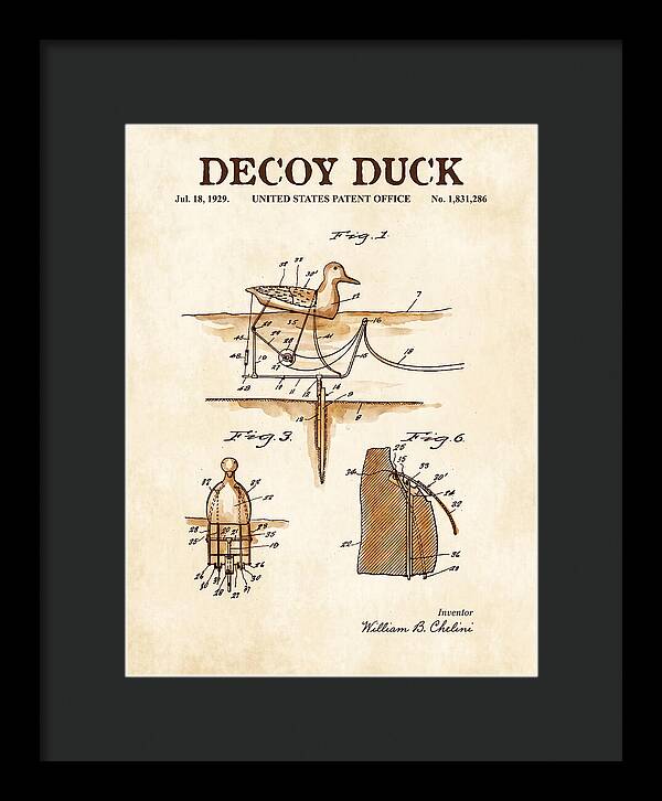 Decoy Duck Watercolor Patent Us1831286a