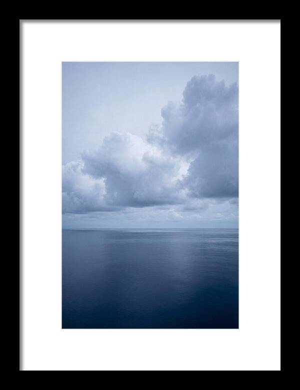 Deep Blue Ocean Under Towering Cumulus