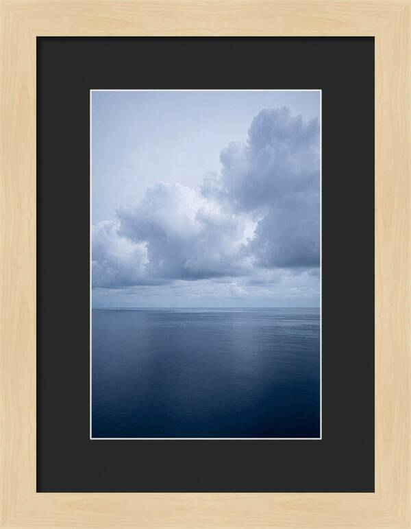 Deep Blue Ocean Under Towering Cumulus