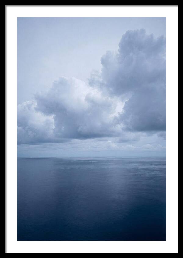 Deep Blue Ocean Under Towering Cumulus