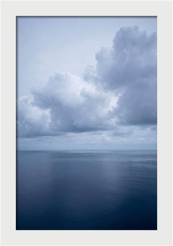 Deep Blue Ocean Under Towering Cumulus