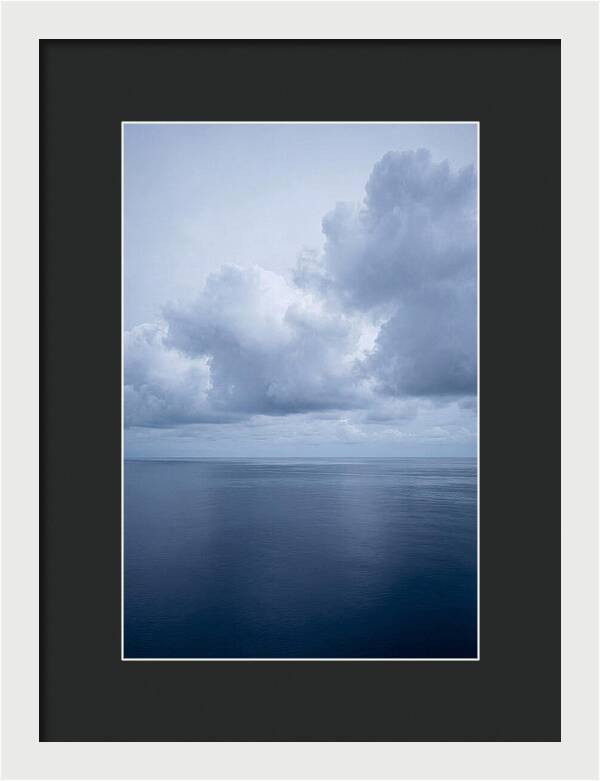 Deep Blue Ocean Under Towering Cumulus