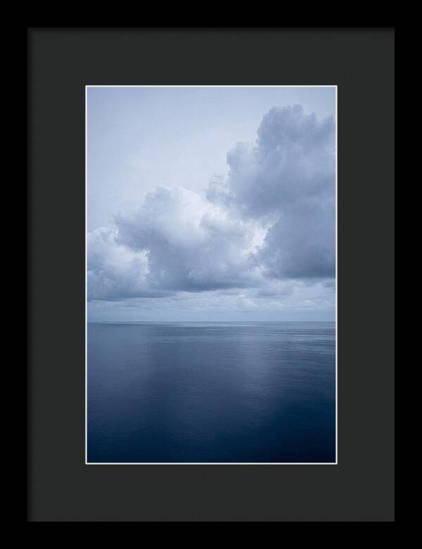 Deep Blue Ocean Under Towering Cumulus