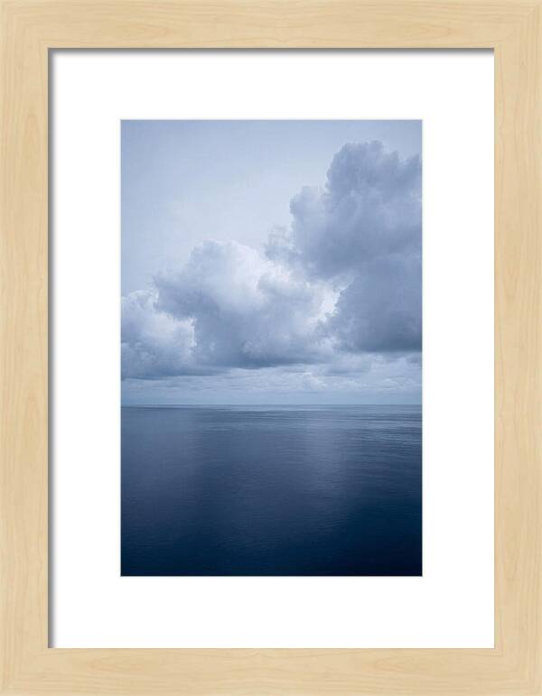 Deep Blue Ocean Under Towering Cumulus