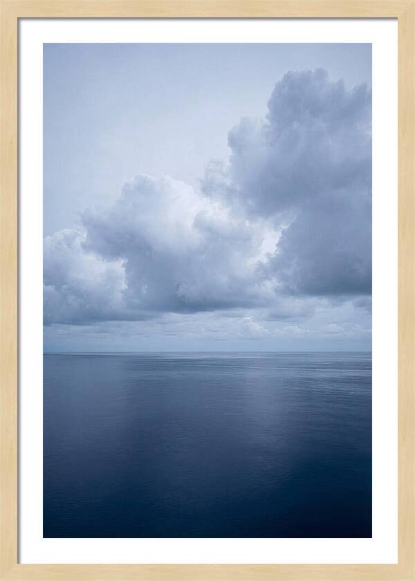 Deep Blue Ocean Under Towering Cumulus