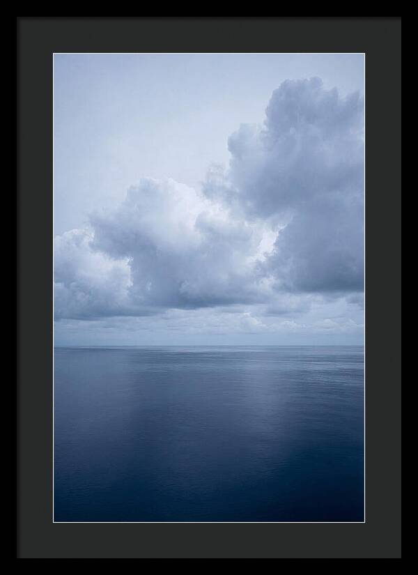 Deep Blue Ocean Under Towering Cumulus