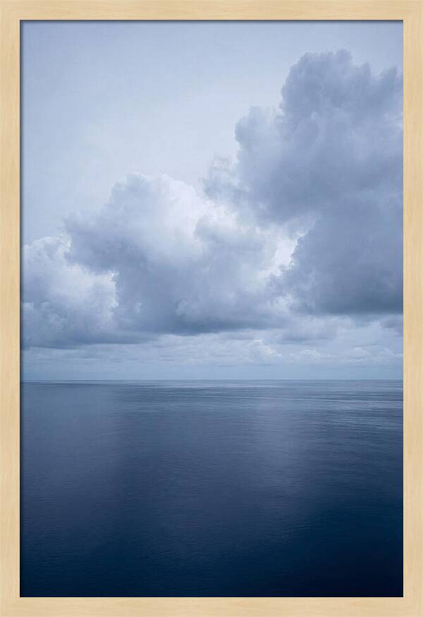 Deep Blue Ocean Under Towering Cumulus