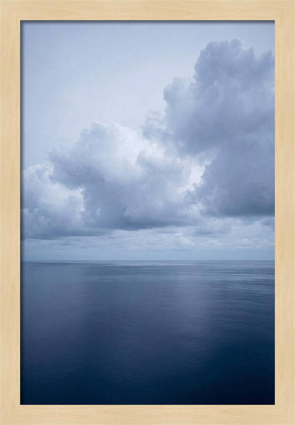 Deep Blue Ocean Under Towering Cumulus