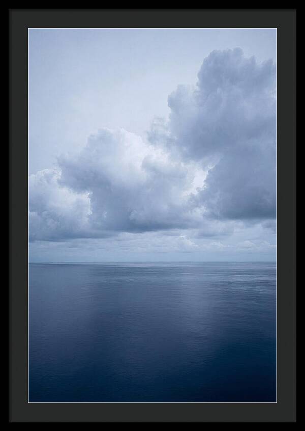 Deep Blue Ocean Under Towering Cumulus