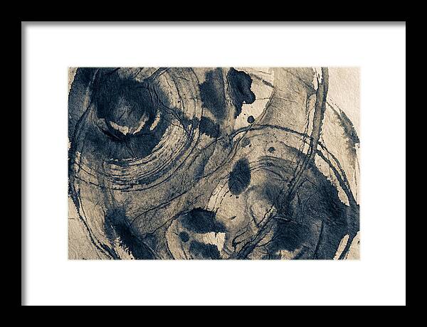 Deep Indigo Monoprint Texture
