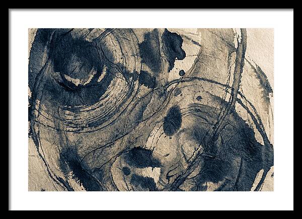 Deep Indigo Monoprint Texture
