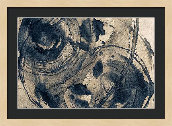 Deep Indigo Monoprint Texture