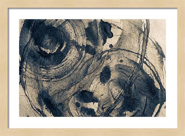 Deep Indigo Monoprint Texture