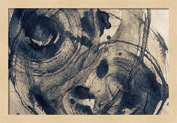 Deep Indigo Monoprint Texture