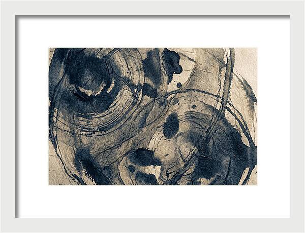 Deep Indigo Monoprint Texture