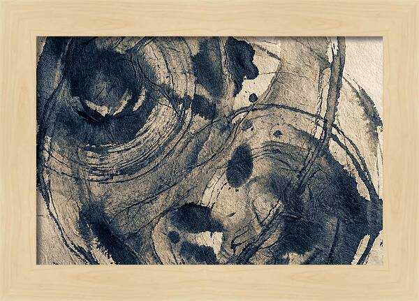 Deep Indigo Monoprint Texture