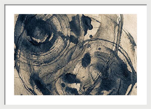 Deep Indigo Monoprint Texture