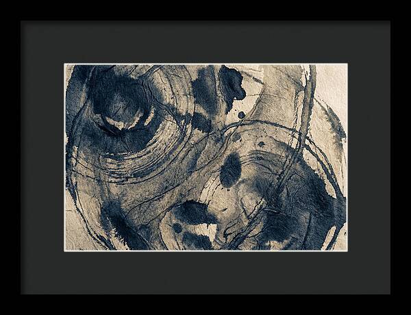 Deep Indigo Monoprint Texture