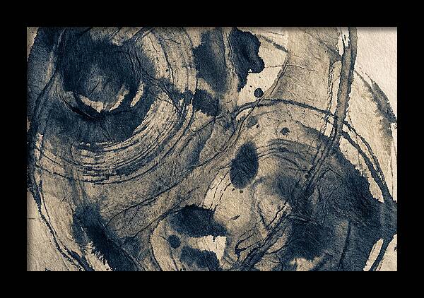 Deep Indigo Monoprint Texture