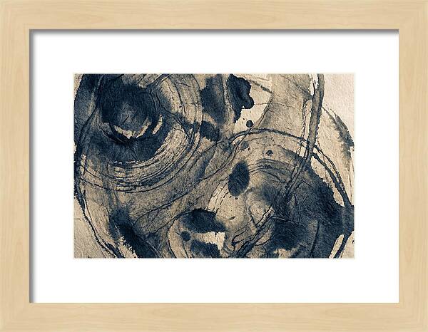 Deep Indigo Monoprint Texture